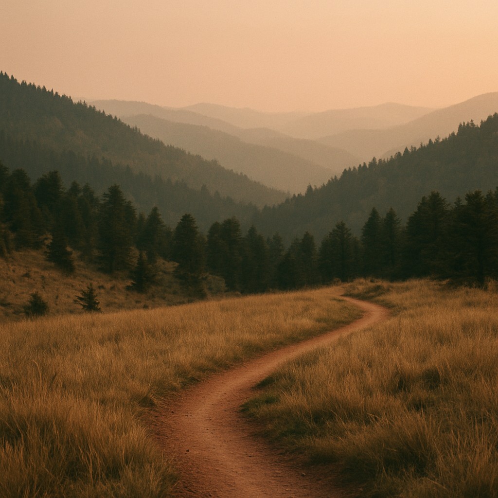 The Colorado Front Range foothills near Fort Collins at golden hour